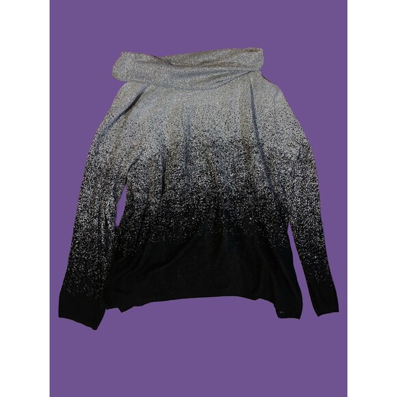 New Directions Black And Gray Sparkly Sweater Size XL - Picture 2 of 3